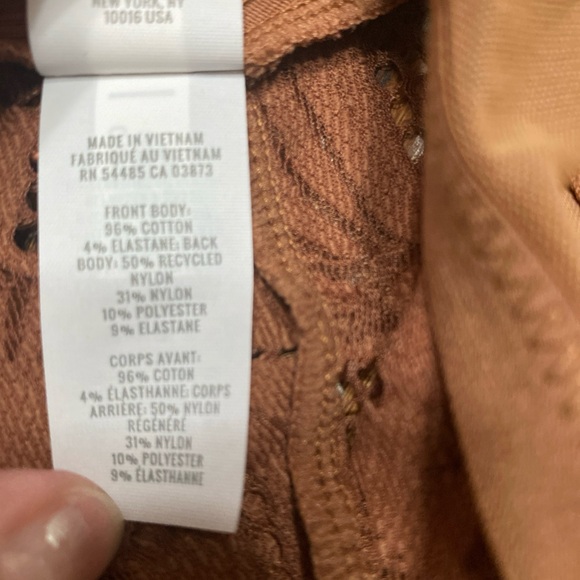 Aerie Juniors Womens Large Brown Ribbed Pull On Bralette Lace Back Shelf Bra NWT - Picture 6 of 7